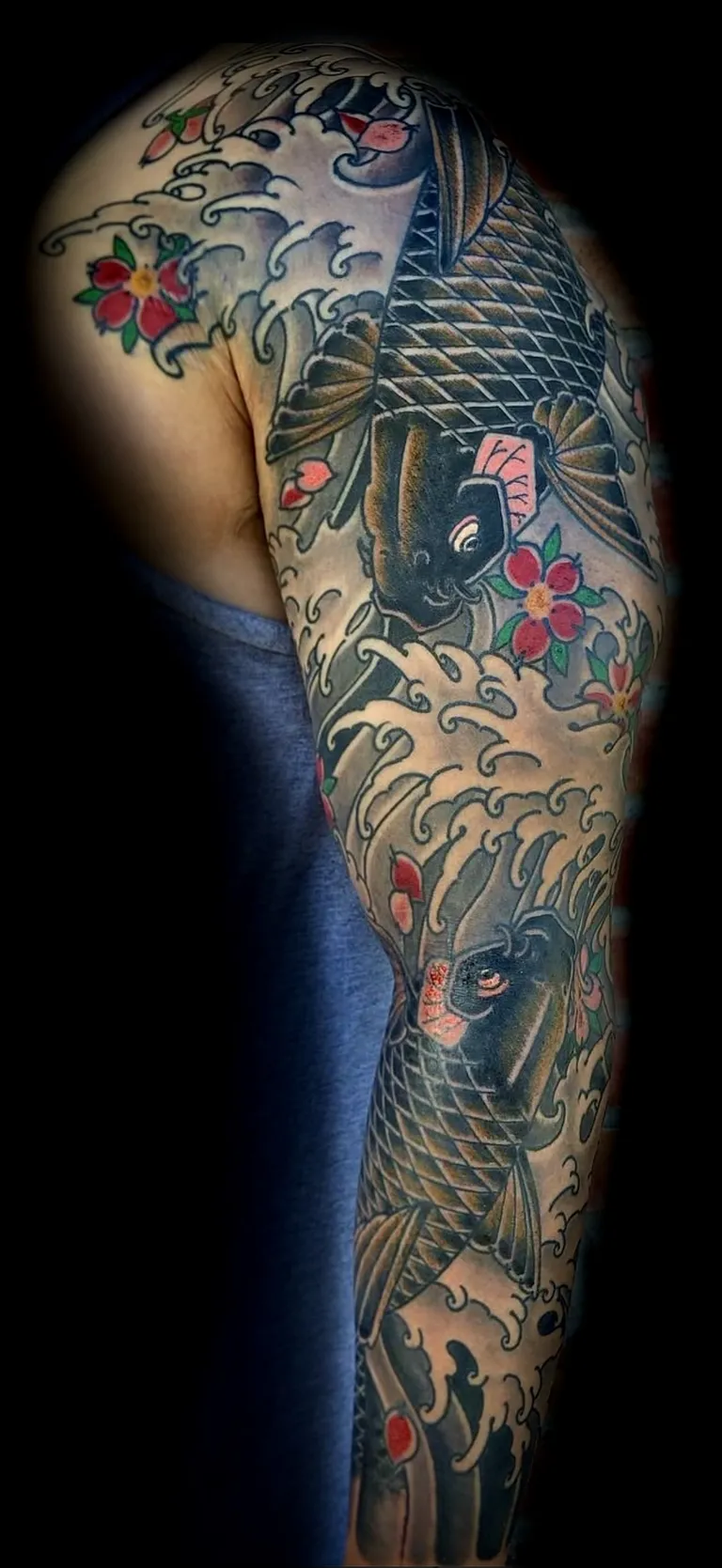 Japanese tattoo by Kurt (Tatzilla) at Golden Child Tattoo in Escondido
