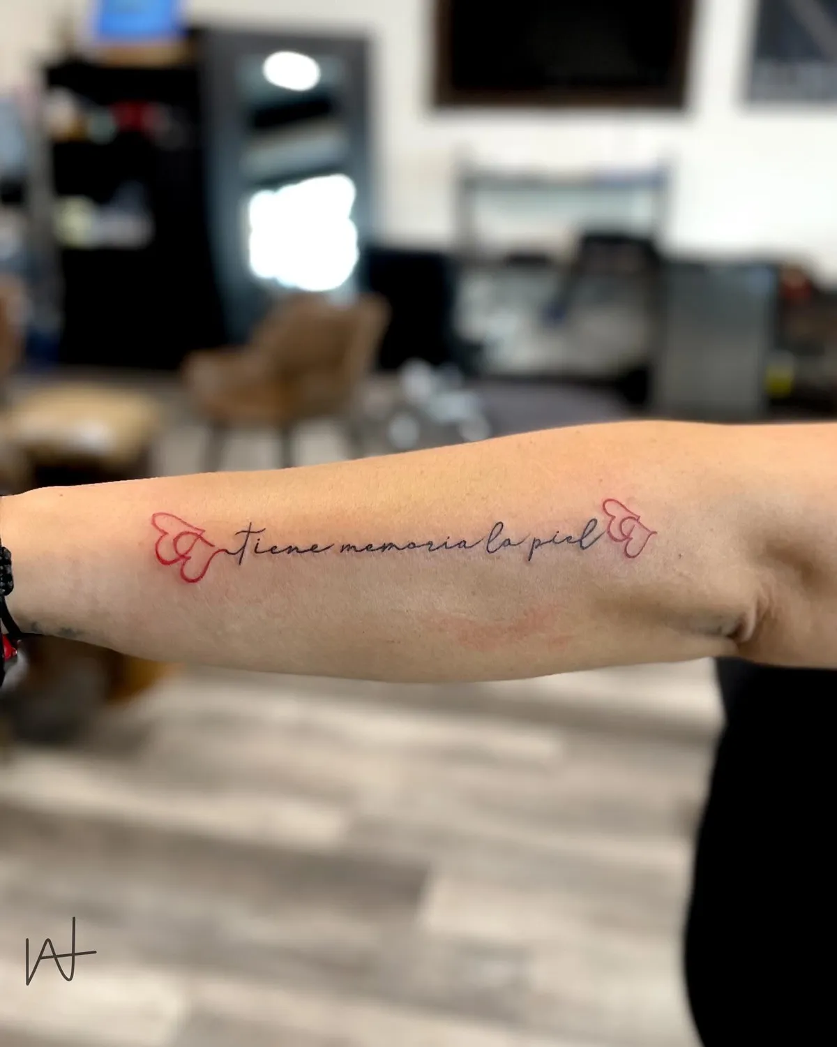 Script & Lettering tattoo by Katherine Parada at Golden Child Tattoo in Escondido