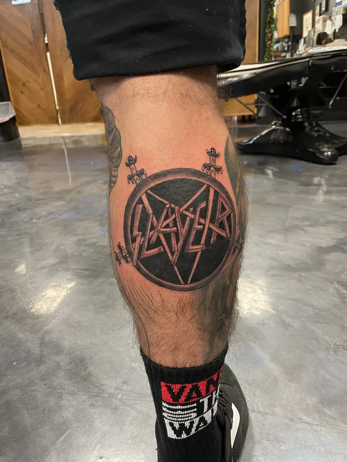 Script & Lettering tattoo by Brandon Castillo AKA Sixer at Golden Child Tattoo in Escondido