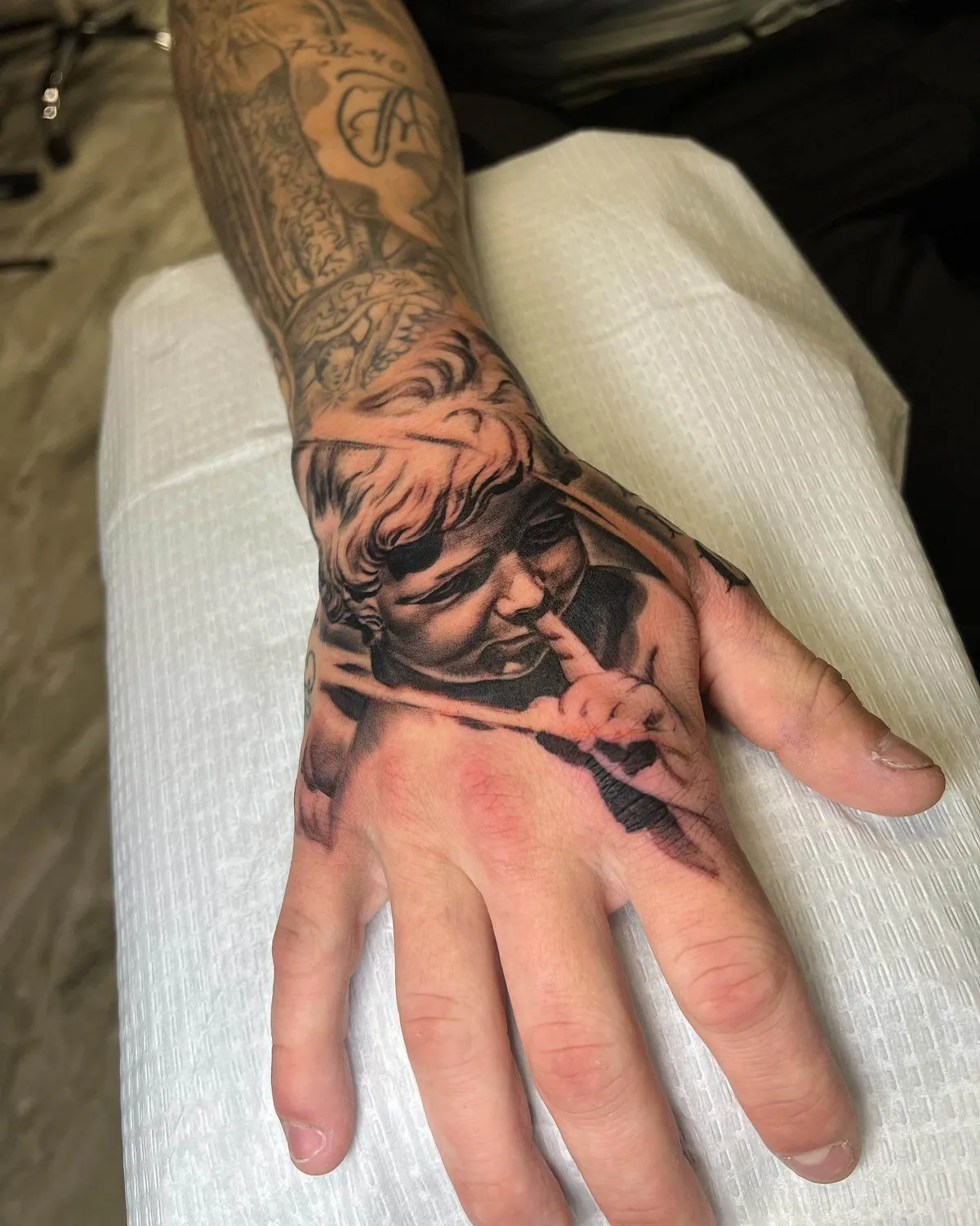 Micro-Realism tattoo by Sloe Rivera at Golden Child Tattoo in Escondido