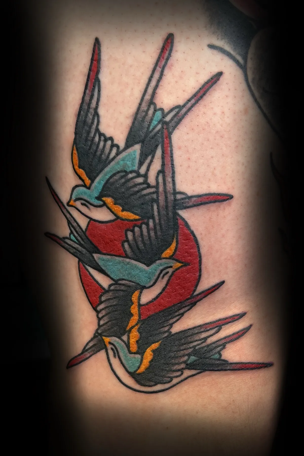 Neo-Traditional tattoo by Kurt (Tatzilla) at Golden Child Tattoo in Escondido