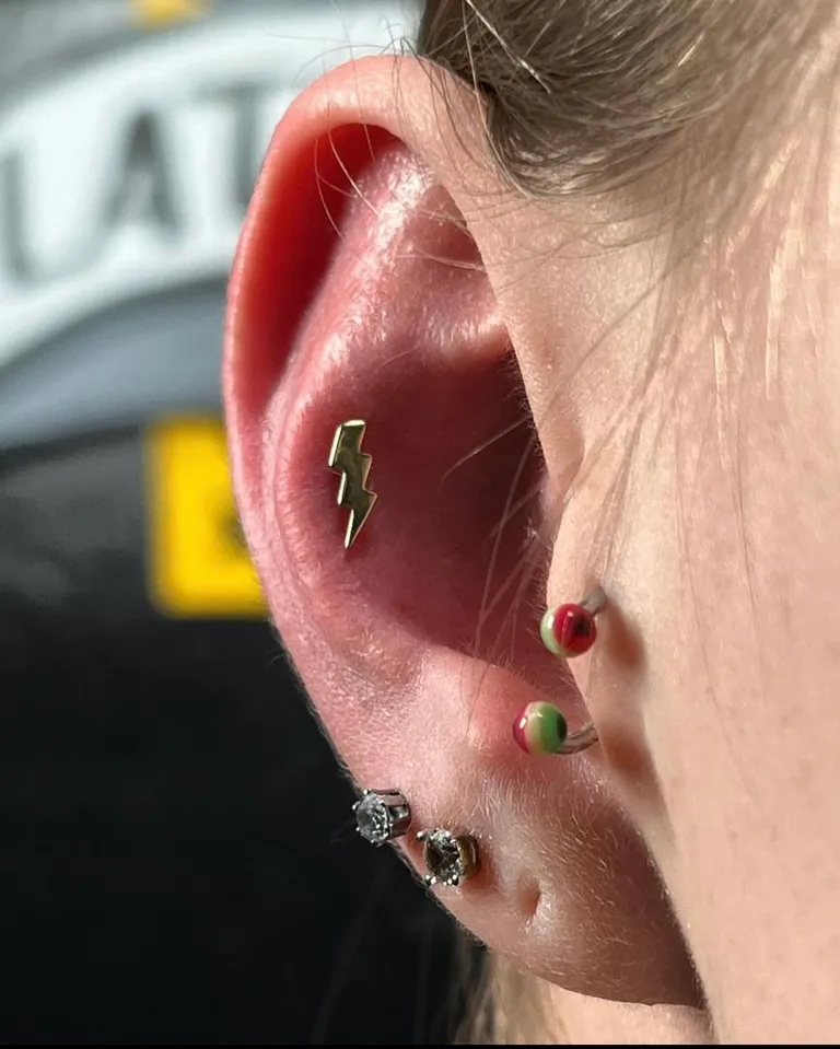 Piercing work by the Golden Child piercing team in Escondido