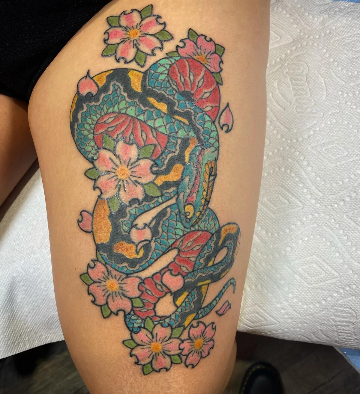 tattoo by Mathias Moretti at Golden Child Tattoo in Escondido