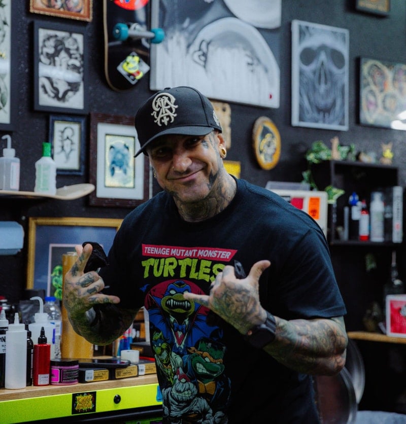 Brandon Sixer Castillo, founder of Golden Child Tattoo