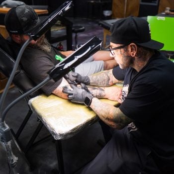 Tattoo in progress at Golden Child Tattoo